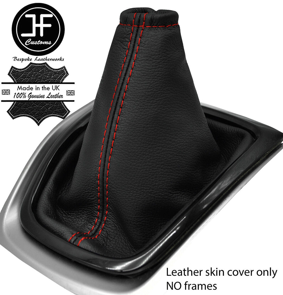 RED STITCH TOP GRAIN LEATHER MANUAL GEAR GAITER FITS NISSAN X TRAIL T32 14-19