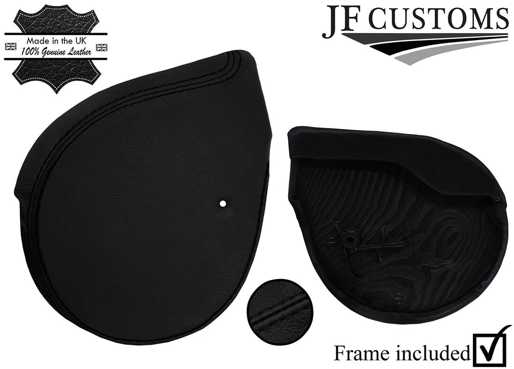 BLACK STITCH LEATHER HANDBRAKE TRIM COVER+FRAME FOR CITROEN JUMPER MK3 06-19