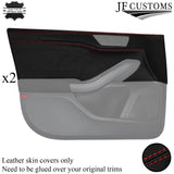 FOR FORD FOCUS MK4 18-20 RED STITCH 2X LEATHER FRONT DOOR CARD TRIM COVER