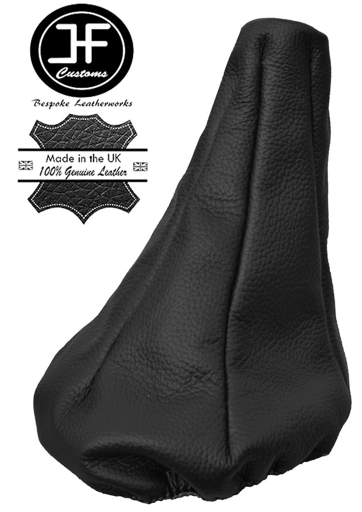 BLACK  REAL LEATHER MANUAL GEAR GAITER FITS FIAT PANDA 2003-2012 CUSTOM NEW