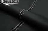 WHITE CROSS STITCH LEATHER 2X SUN VISOR COVERS FOR TESLA MODEL 3 17-22