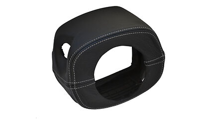 white stitch FITS MAZDA MX5 MK2/2.5 MIATA 98-05 STEERING WHEEL SHROUD LEATHER