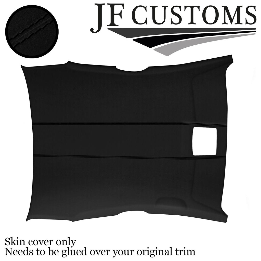 BLACK STITCH LUXE- SUEDE ROOF HEADLINER COVER FOR MAZDA RX8 2002-2012 CUSTOM NEW