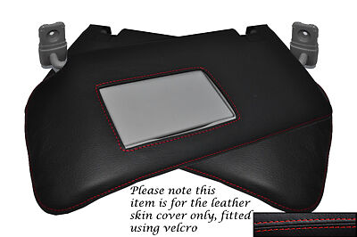 RED STITCH FITS NISSAN NAVARA D40 PATHFINDER R51 05-13 2X SUN VISOR  COVERS