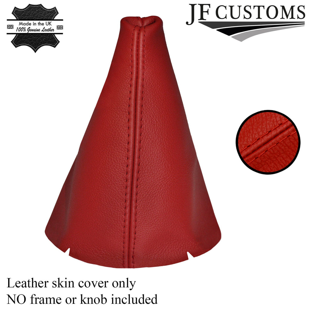 DARK RED LEATHER FITS FORD FIESTA MK7 2008-2013 GEAR STICK GAITER COVER NEW