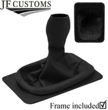 BLACK REAL LEATHER GEAR GAITER WITH BASE FRAME FOR PORSCHE 924 944 1980-1985