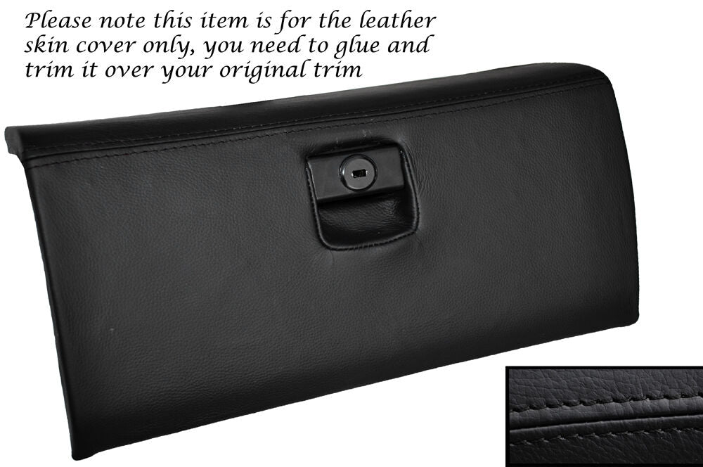 BLACK STITCH GLOVE BOX LID LEATHER SKIN COVER FITS PORSCHE 928 S S2 S4 78-95