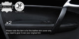 BLACK STITCH 2X FRONT DOOR ARMREST LEATHER COVERS FITS PORSCHE CAYENNE 955 957