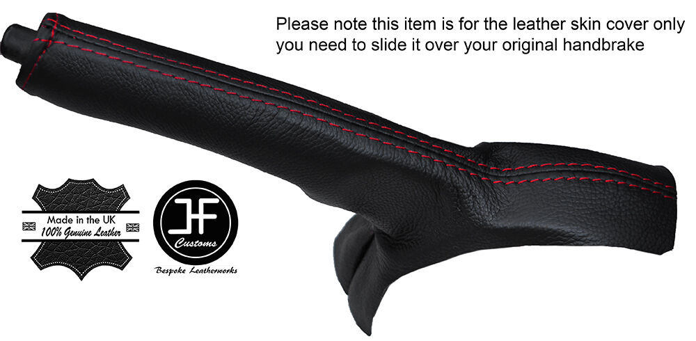 RED STITCHING LEATHER HANDBRAKE GAITER FITS FORD MAVERICK MK1 1993-1998