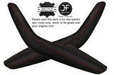 RED STITCH 2X FRONT DOOR HANDLE ARMREST LEATHER COVERS FITS AUDI Q5 2008-2015