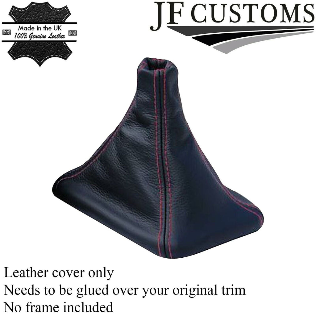 FITS TOYOTA MR2 89-00 GEAR GAITER BLACK LEATHER RED STITCH CUSTOM NEW MADE IN UK