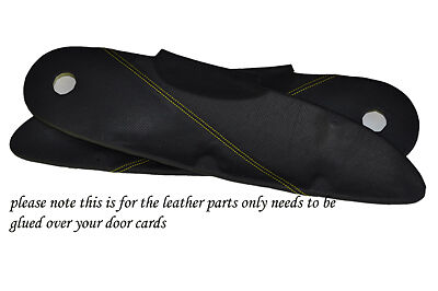 YELLOW STITCH FITS LOTUS ELISE EXIGE S1 1996-2001 2X DOOR CARD PERFORATED COVERS