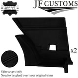 BLACK STITCH LEATHER 2X REAR DOOR CARD COVERS FITS LANCIA BETA VOLUMEX COUPE