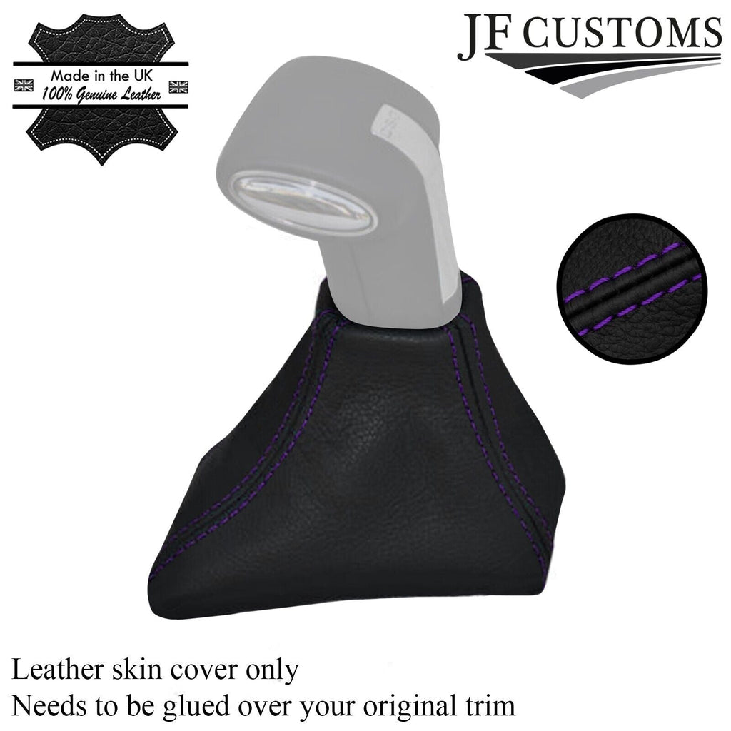 FITS VW PASSAT B6 05-10 PURPLE STITCH DSG AUTOMATIC GEAR LEATHER COVER