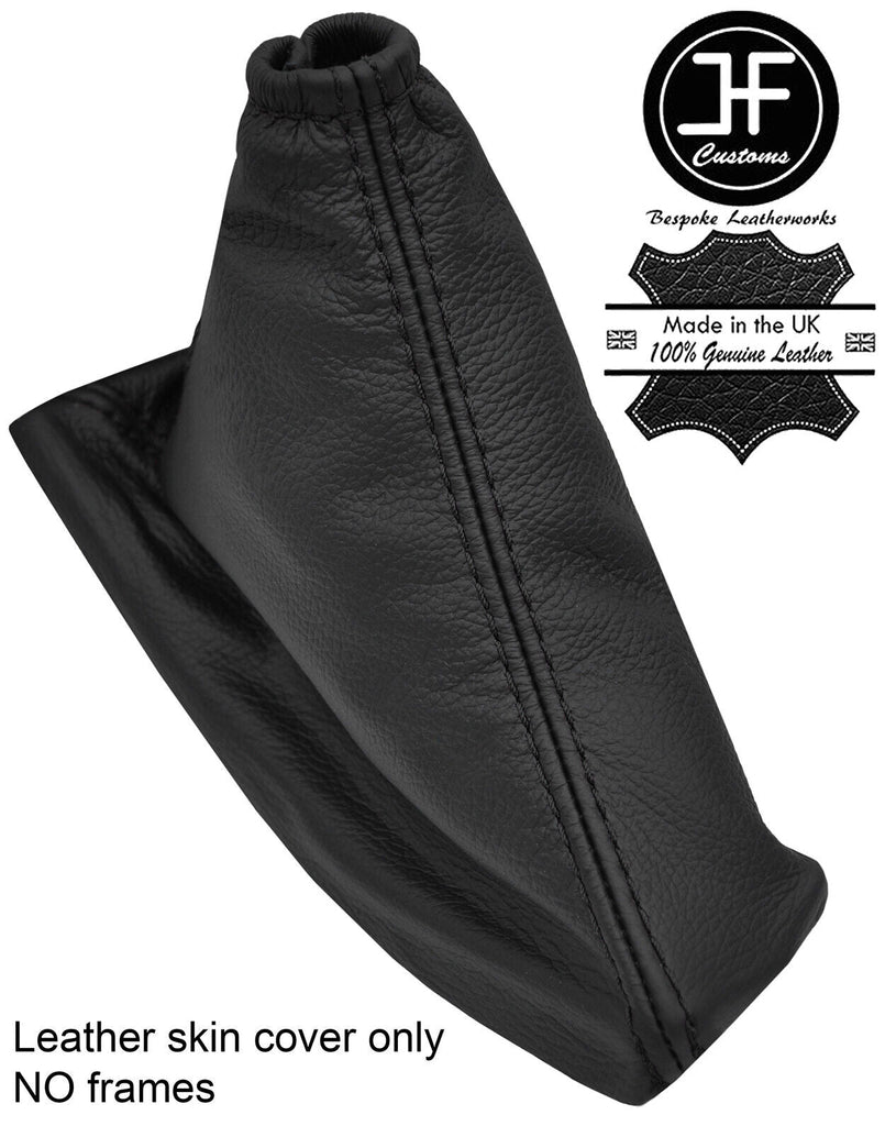BLACK STITCH TOP GRAIN LEATHER HANDBRAKE GAITER COVER FITS CITROEN C5 MK3 08-14