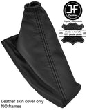 BLACK STITCH TOP GRAIN LEATHER HANDBRAKE GAITER COVER FITS CITROEN C5 MK3 08-14