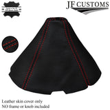 RED DOUBLE STITCH FITS MAZDA RX8 2003-2010 COUPE GEAR GAITER BOOT LEATHER