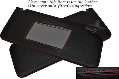 RED STITCH FITS HONDA PRELUDE MK5 1997-2001 2X SUN VISORS LEATHER COVERS