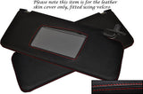 RED STITCH FITS HONDA PRELUDE MK5 1997-2001 2X SUN VISORS LEATHER COVERS