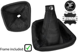 BLACK STITCH LEATHER GEAR GAITER WITH PLASTIC FRAME FITS ALFA ROMEO 156 03-06
