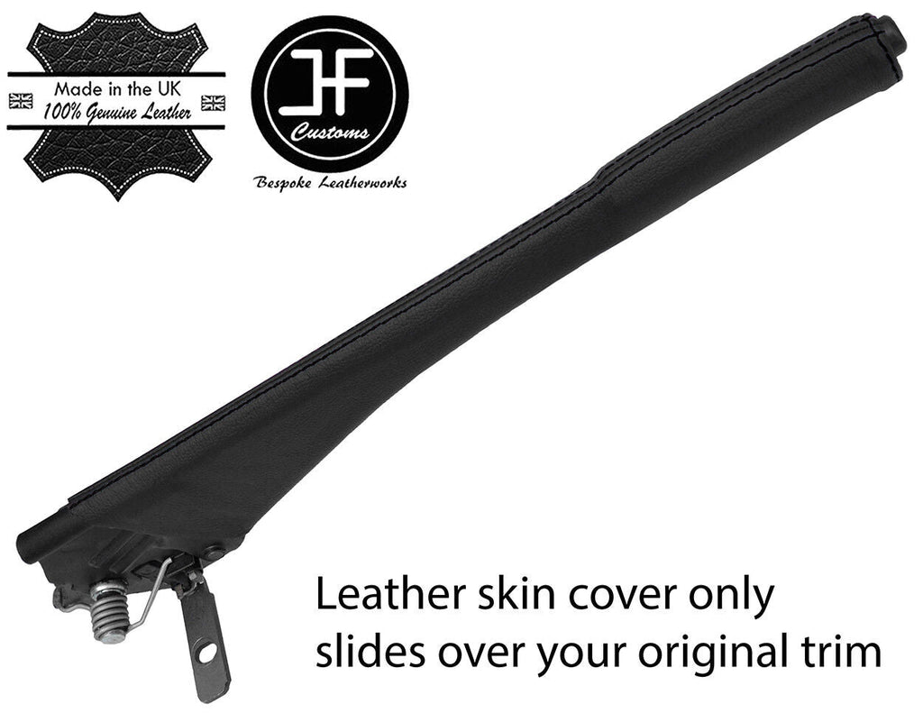BLACK STITCH REAL LEATHER HANDBRAKE GAITER COVER FITS SMART FORTWO 451 07-14