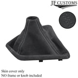 LIGHT GREY STITCH GREY SUEDE GEAR GAITER FOR BMW 1 SERIES F20 F21 2011-2017