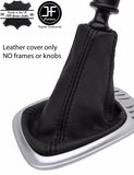 BLACK & BLACK TOP GRAIN REAL LEATHER GEAR GAITER FITS VW SHARAN MK1 1995-2000