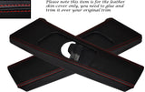 RED STITCH 2X B PILLAR LEATHER SKIN COVERS FITS BMW E46 COUPE 98-05 CUSTOM NEW
