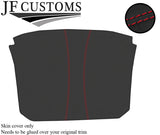 RED STITCH LINER ROOF HEADLINING DARK GREY LUXE COVER FOR CORVETTE C6 05-13