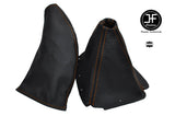 ORANGE STITCH LEATHER GEAR GAITER & HANDBRAKE GAITER FITS MAZDA MX5 MK2 98-00 NB