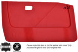 RED LEATHER 2X FRONT DOOR CARD COVERS FITS BMW 5 SERIES E28 1981-1987 CUSTOM NEW