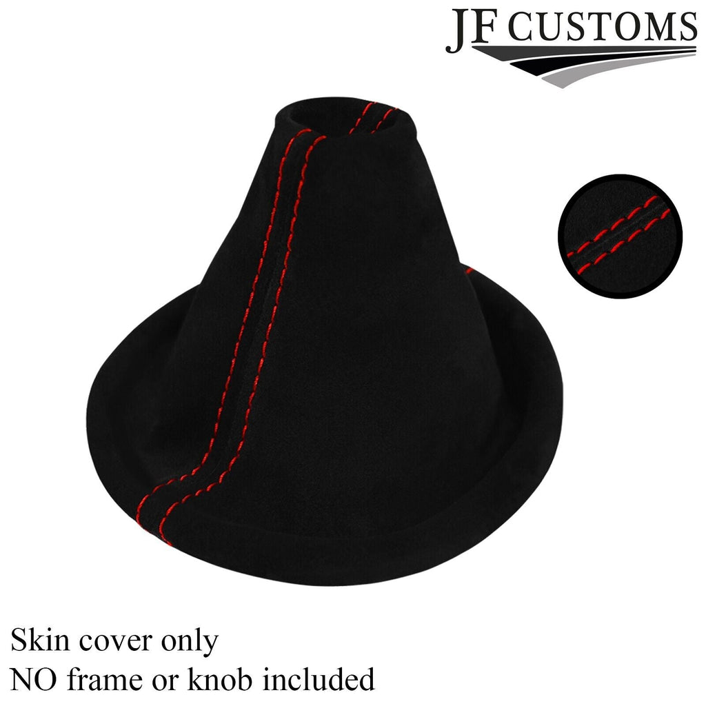 RED STITCH SUEDE GEAR GAITER FITS SUBARU IMPREZA WRX STI 15-18 CUSTOM NEW