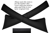 BLACK STITCH 2X A POST PILLARS LEATHER SKIN COVERS FITS CITROEN C2 2003-2011