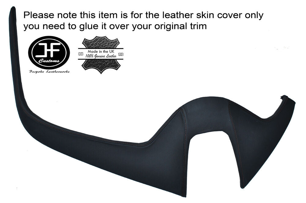 BLACK STICH DASH INSTRUMENT PANEL HOOD TRIM LEATHER COVER FOR CORVETTE C7 14-17