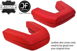 RED REAL LEATHER ROLL OVER BAR COVERS FITS BMW Z4 E85 ROADSTER 2003-2009