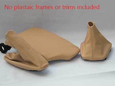 FITS BMW E46 99-05 GEAR HANDBRAKE ARMREST COVER SET BEIGE CUSTOM NEW MADE IN UK