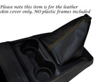 YELLOW STITCH LEATHER GEAR GAITER FITS GREAT WALL STEED 2010-2014 CUSTOM NEW