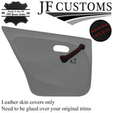 RED STITCH LEATHER 2X REAR DOOR HANDLE TRIM COVER FOR ROVER 45 MG ZS 99-05 JF1