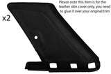BLACK STITCH 2X REAR C PILLAR LEATHER COVER FITS VW GOLF MK2 JETTA 83-92 3 DOOR