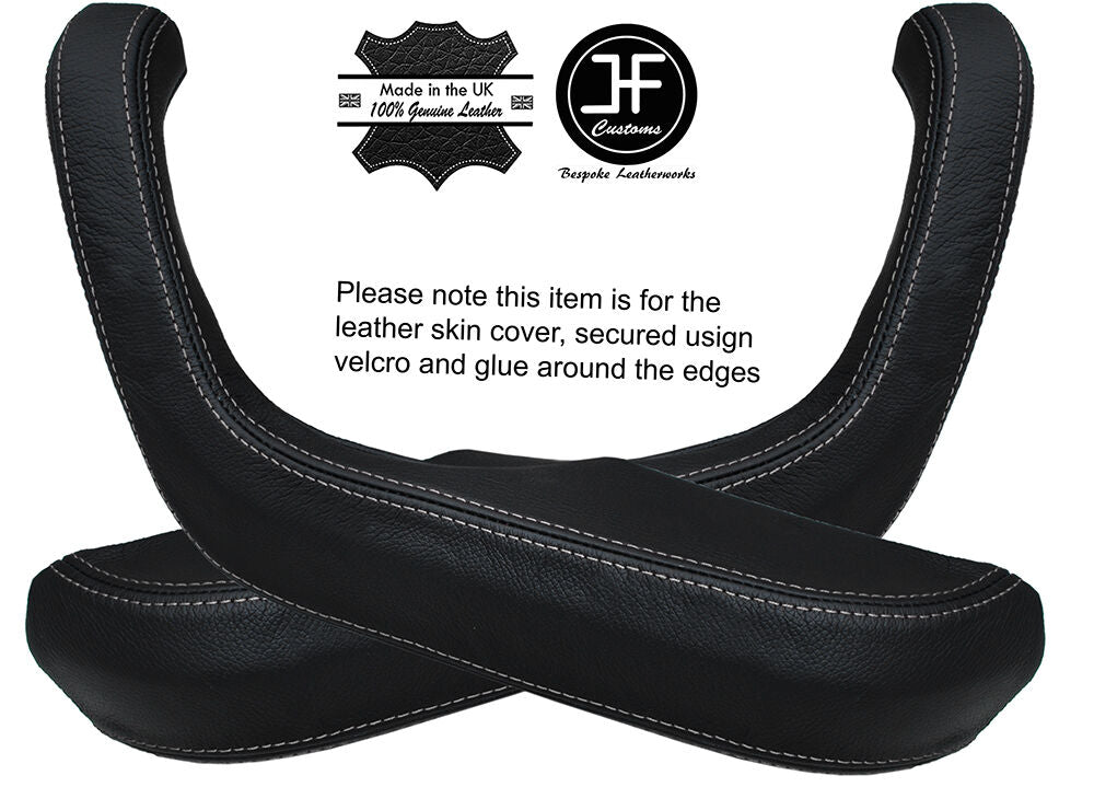 GREY STITCH 2X FRONT DOOR HANDLE ARMREST COVERS FITS BMW 5 SERIES E28 81-87