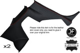 RED STITCH 2X REAR QUARTER PANEL LEATHER COVERS FITS NISSAN 350Z Z33 03-09