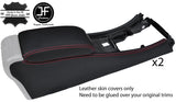RED STITCH CONSOLE SIDE TRIM & ARMREST COVERS FOR MERCEDES C CLASS W203 COUPE