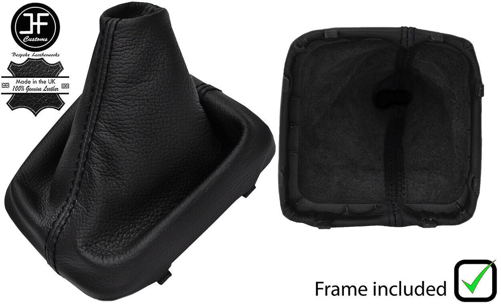 BLACK STITCH LEATHER MANUAL GEAR GAITER+PLASTIC FRAME FITS KIA OPTIMA 2011-2015