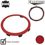 FITS VW VOLKSWAGEN FOX 05-12 D RED & BLACK LEATHER GEAR GAITER + SURROUND FRAME