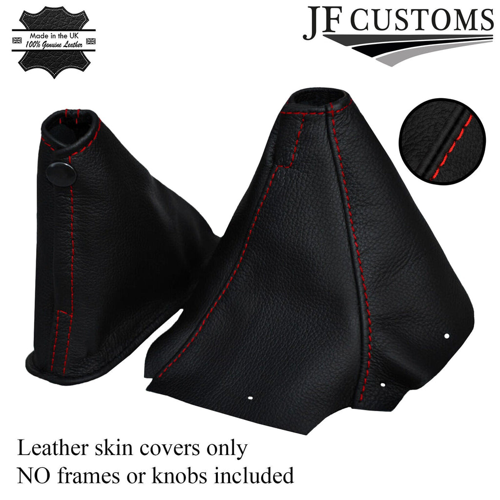 RED STITCHING FITS NISSAN SKYLINE R34 1998-2002 GEAR HANDBRAKE GAITER LEATHER