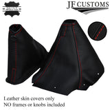 RED STITCHING FITS NISSAN SKYLINE R34 1998-2002 GEAR HANDBRAKE GAITER LEATHER
