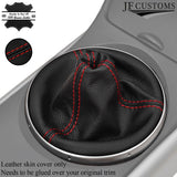 FITS MAZDA RX8 03-12 RED STITCH LEATHER GEAR + HANDBRAKE & 2X ARMREST COVERS