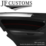 RED STITCH SUEDE 2X REAR DOOR TRIM COVER FOR MERCEDES ML W164 05-11 CUSTOM NEW
