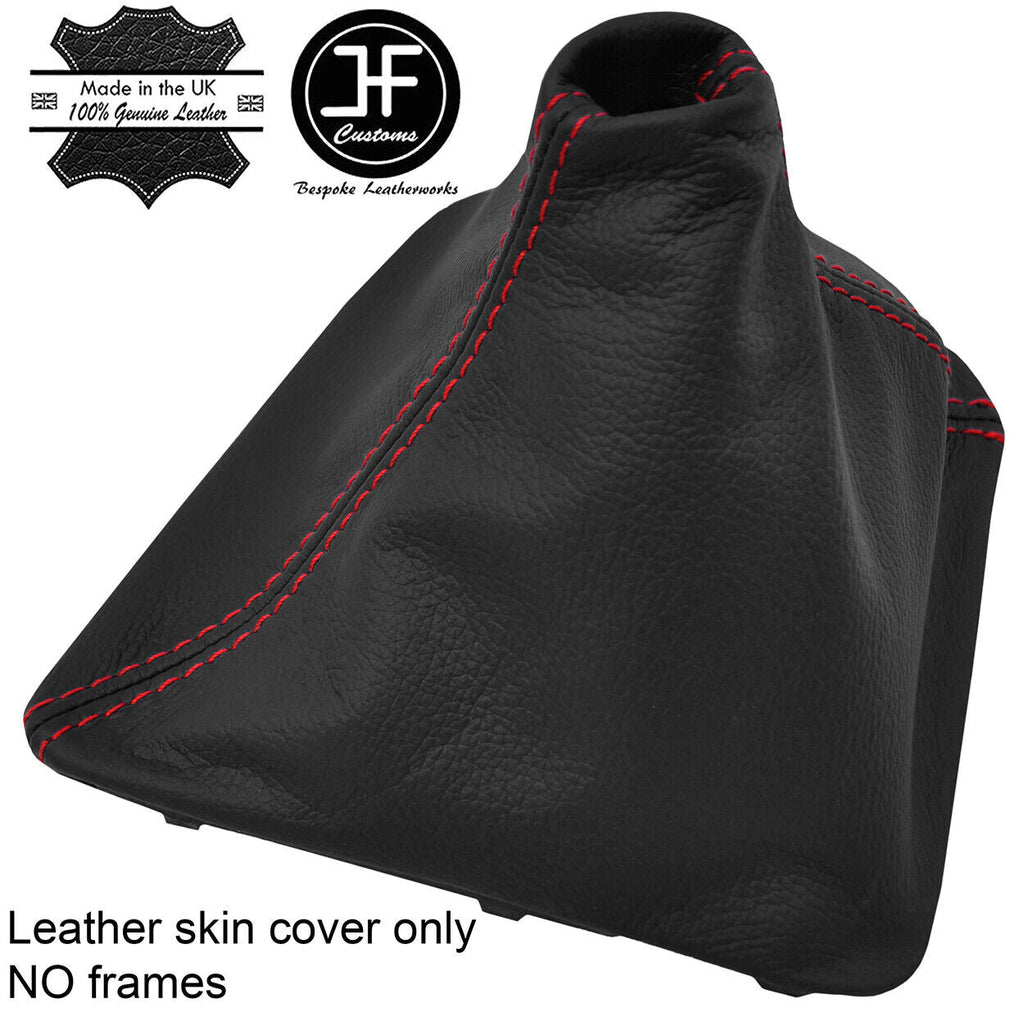 RED STITCH TOP GRAIN REAL LEATHER GEAR GAITER FITS RENAULT KANGOO 2 2008-2016