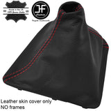 RED STITCH TOP GRAIN REAL LEATHER GEAR GAITER FITS RENAULT KANGOO 2 2008-2016